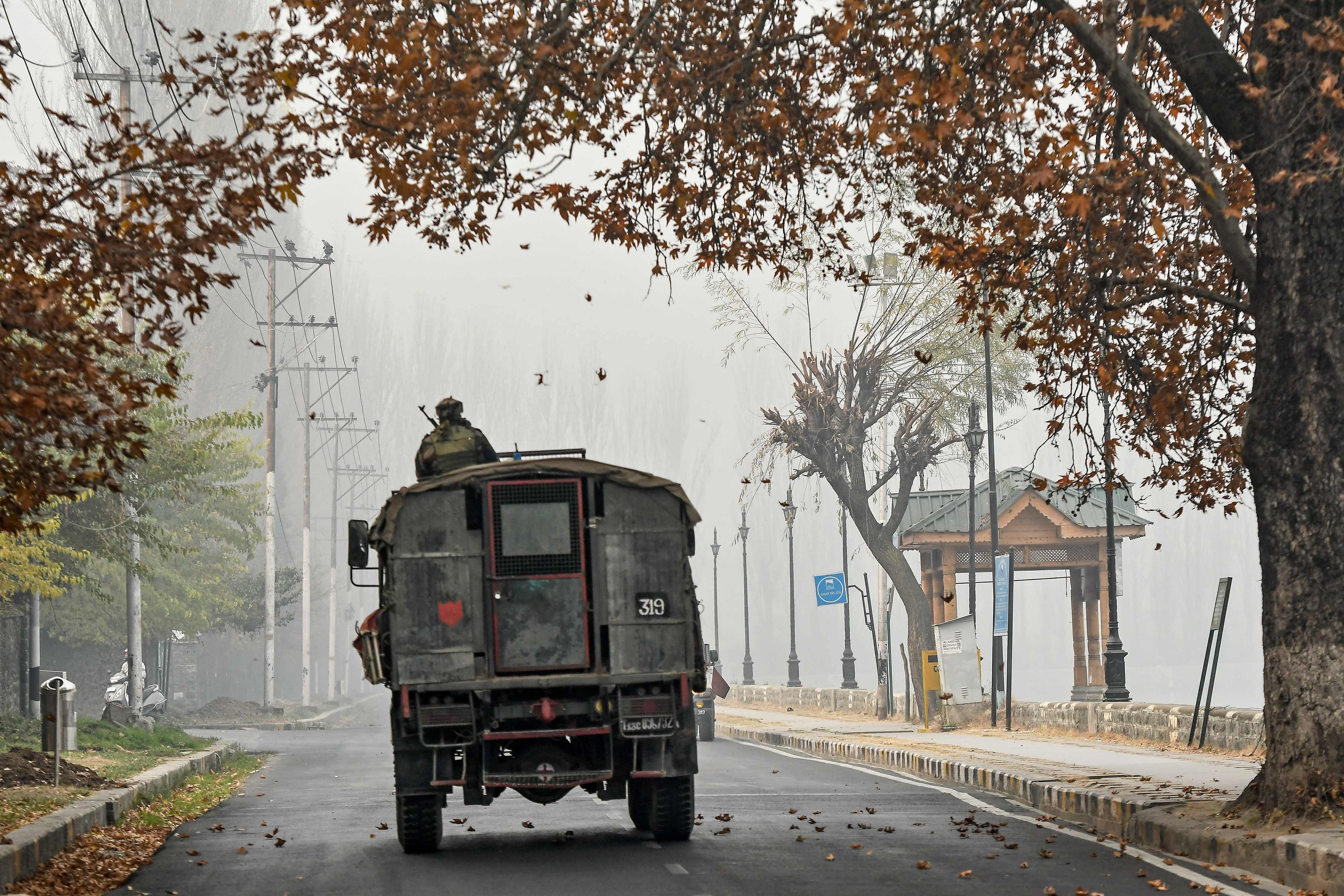 The gunfight, as per police, broke out before dawn after the security forces launched a search operation in Qasbyar village of Pulwama. Credit: AFP Photo