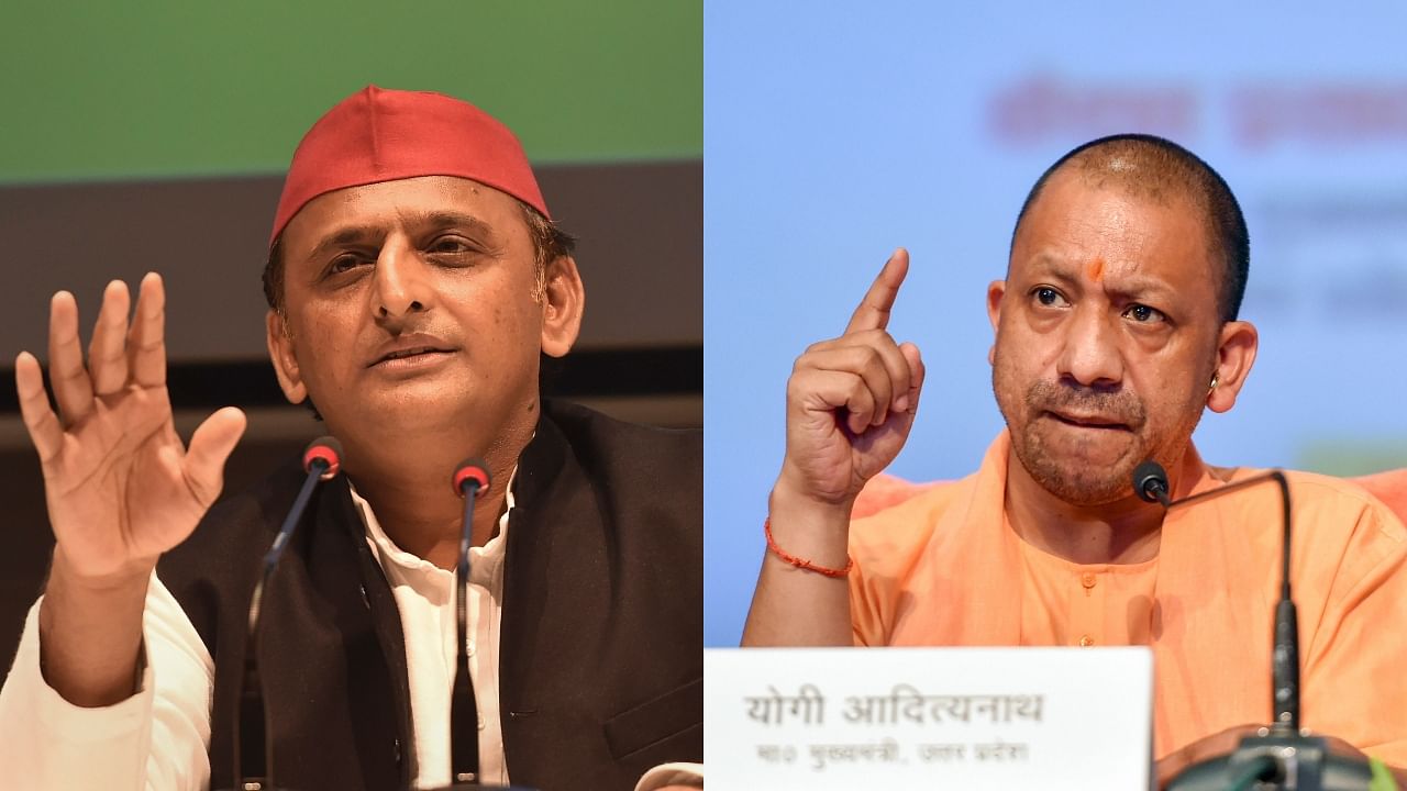 SP chief Akhilesh Yadav (L) and Uttar Pradesh CM Yogi Adityanath. Credit: PTI File Photos
