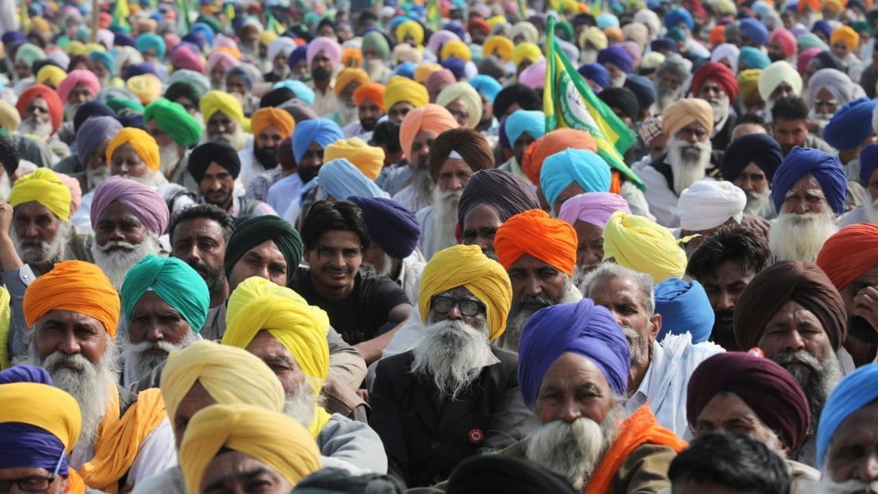 More than a year-long agitation has demanded the withdrawal of cases against the farmers during the time of the agitation and paying compensation to and rehabilitation of the families of the martyred farmers. Credit: Reuters File Photo