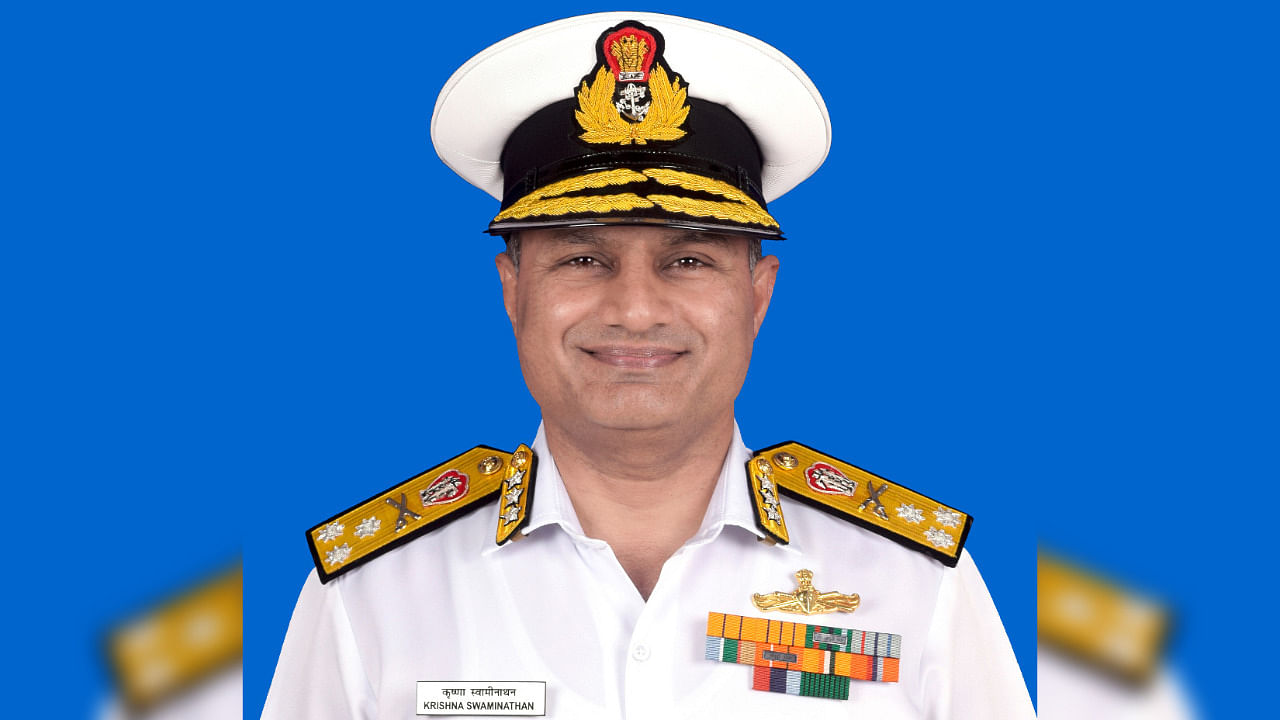 Vice Admiral Krishna Swaminathan, Chief of Staff of Western Naval Command. Credit: File Photo/ Special Arrangement