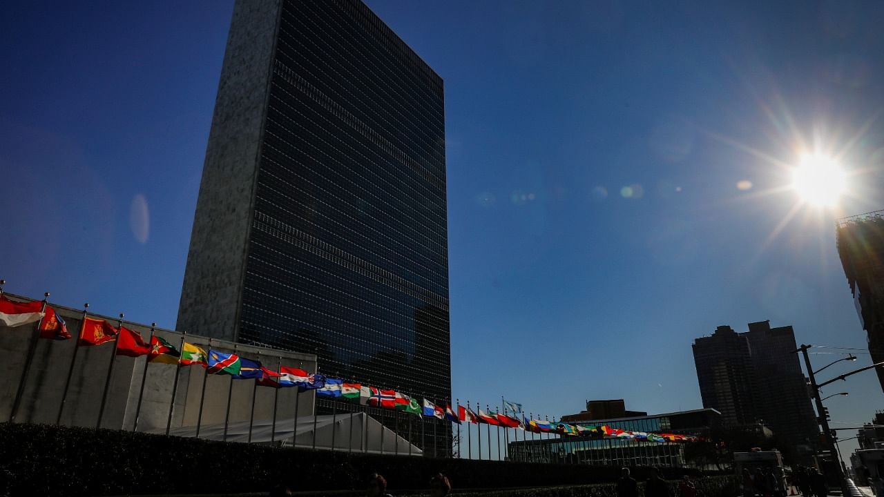 The avenue along the UN headquarters was closed to traffic, but meetings inside were not immediately affected. Credit: Reuters File Photo