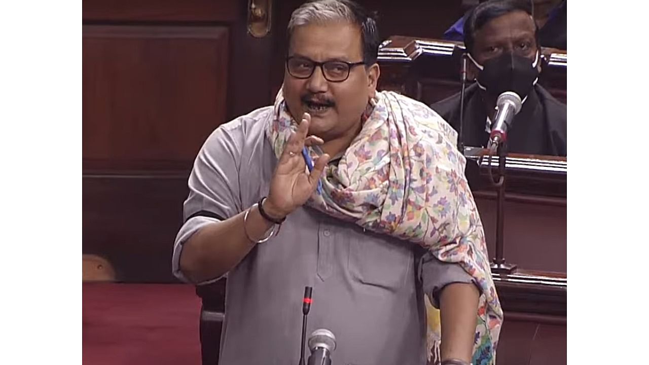 Senior RJD MP Manoj K Jha. Credit: Youtube Screengrab/@SansadTV