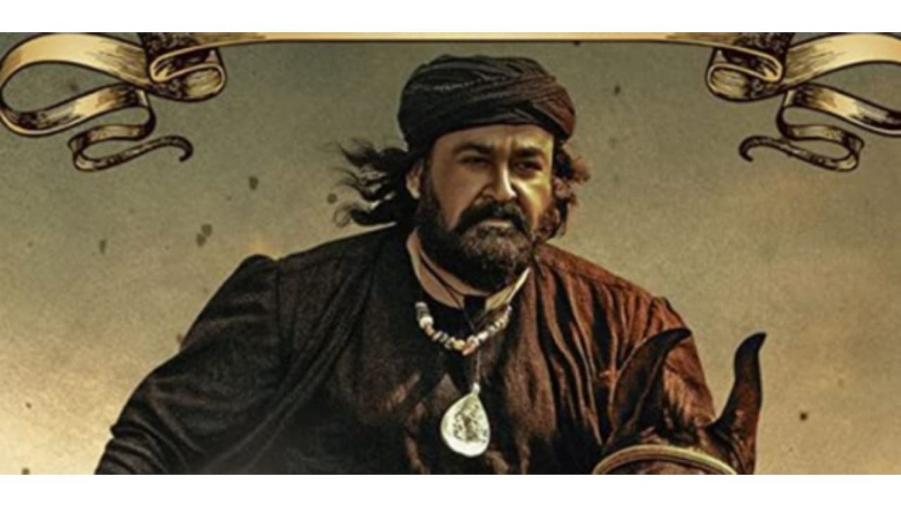 Mohanlal in the official poster of 'Marakkar'. Credit: IMDb