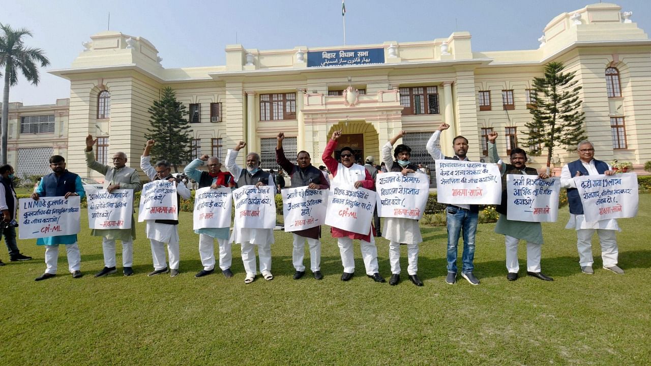 The Bihar Assembly session has been marred by protests and complaints since it started. Credit: PTI Photo