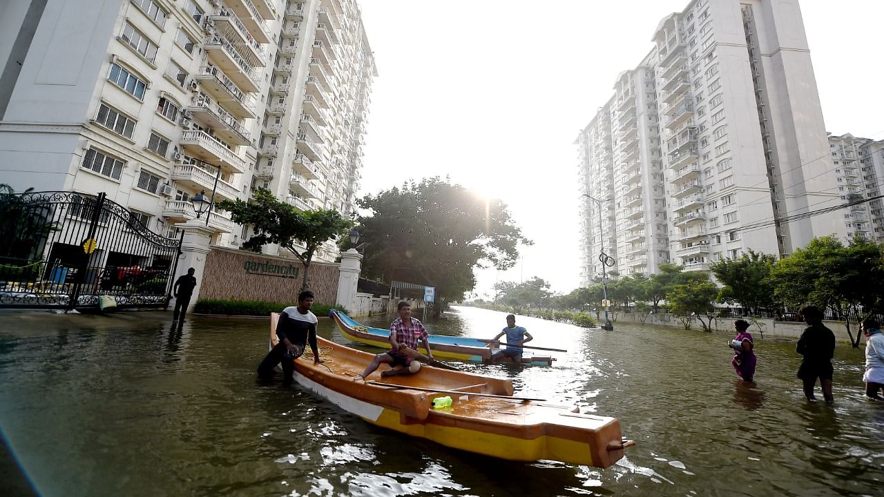 A 20cm rain spell on November 6-7 left several upscale and low-lying areas inundated. Credit: PTI Photo