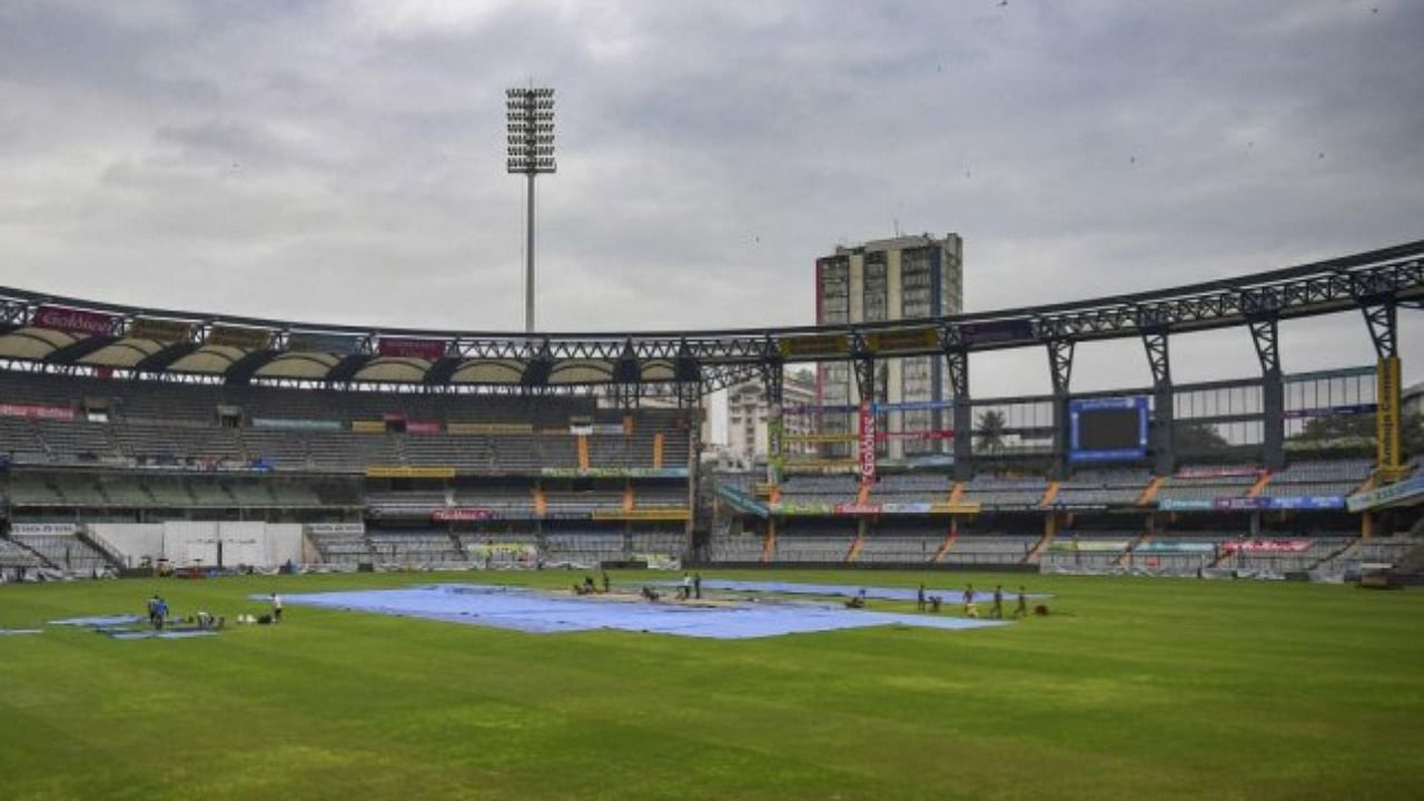 Rain is expected to spoilsport, at least for the opening day of the second and final Test between India and New Zealand that kicks off at the Wankhede Stadium from Friday. Credit: PTI Photo