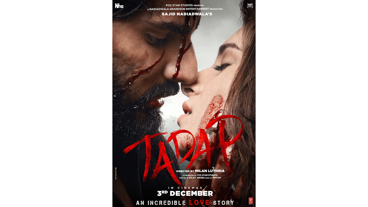 The official poster of 'Tadap'. Credit: IMDb 