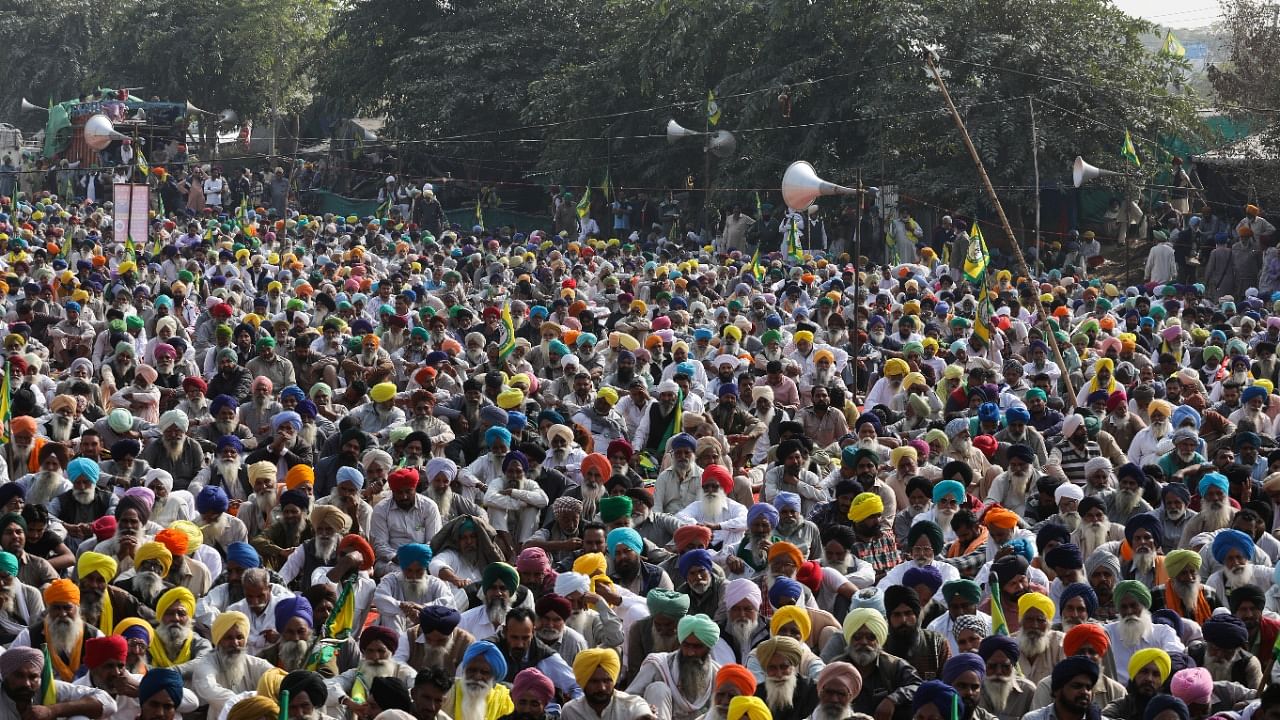 Farmer's protest. Credit: Reuters Photo