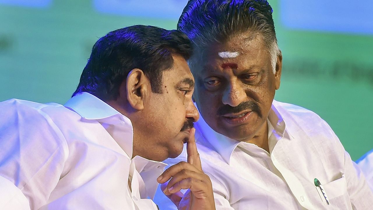 O Panneerselvam and Edappadi K Palaniswami set to be elected as coordinator and joint coordinator of the party. Credit: PTI File Photo