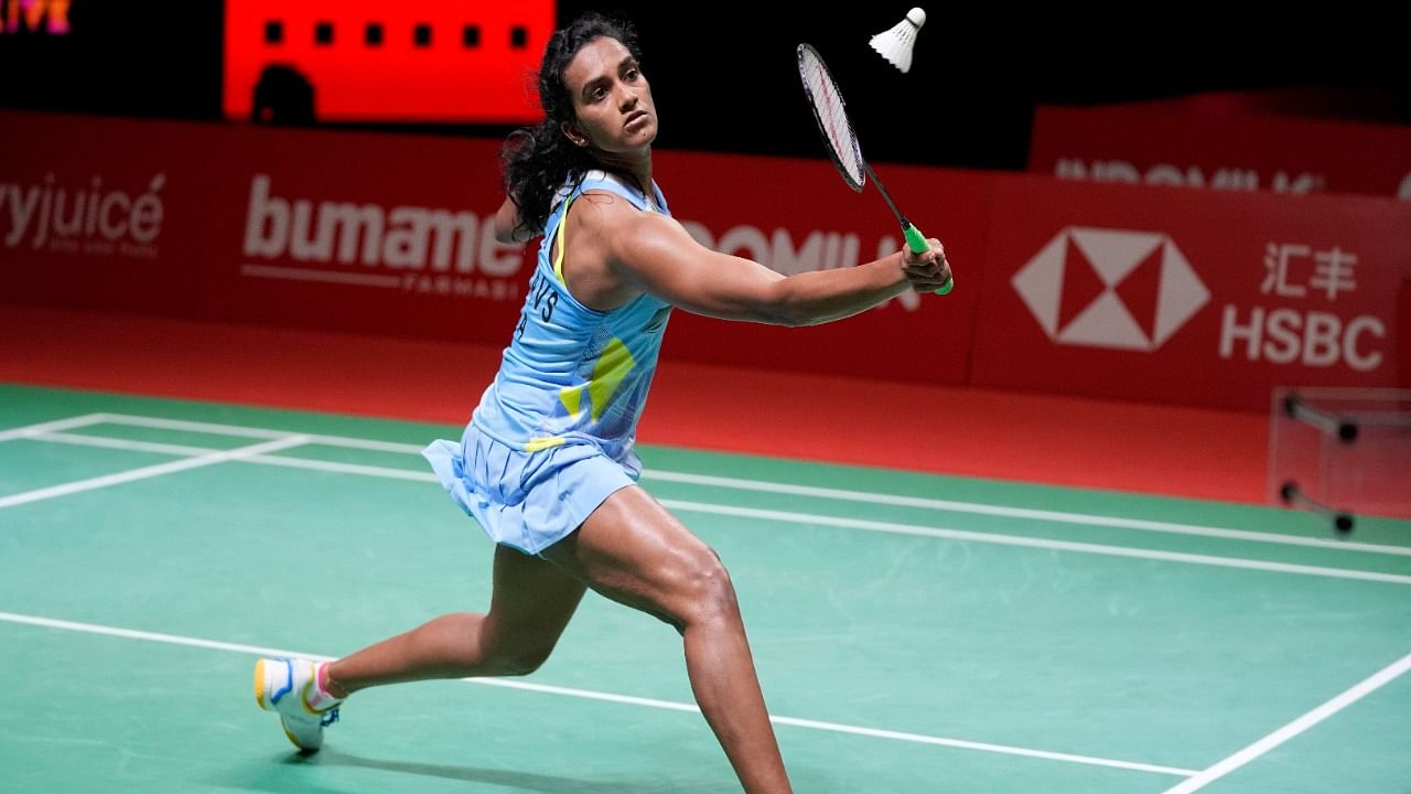 India's PV Sindhu competes against South Korea's An Se-young during their women's singles badminton final match at the BWF World Tour Finals in Nusa Dua, Bali. Credit: AP/PTI Photo