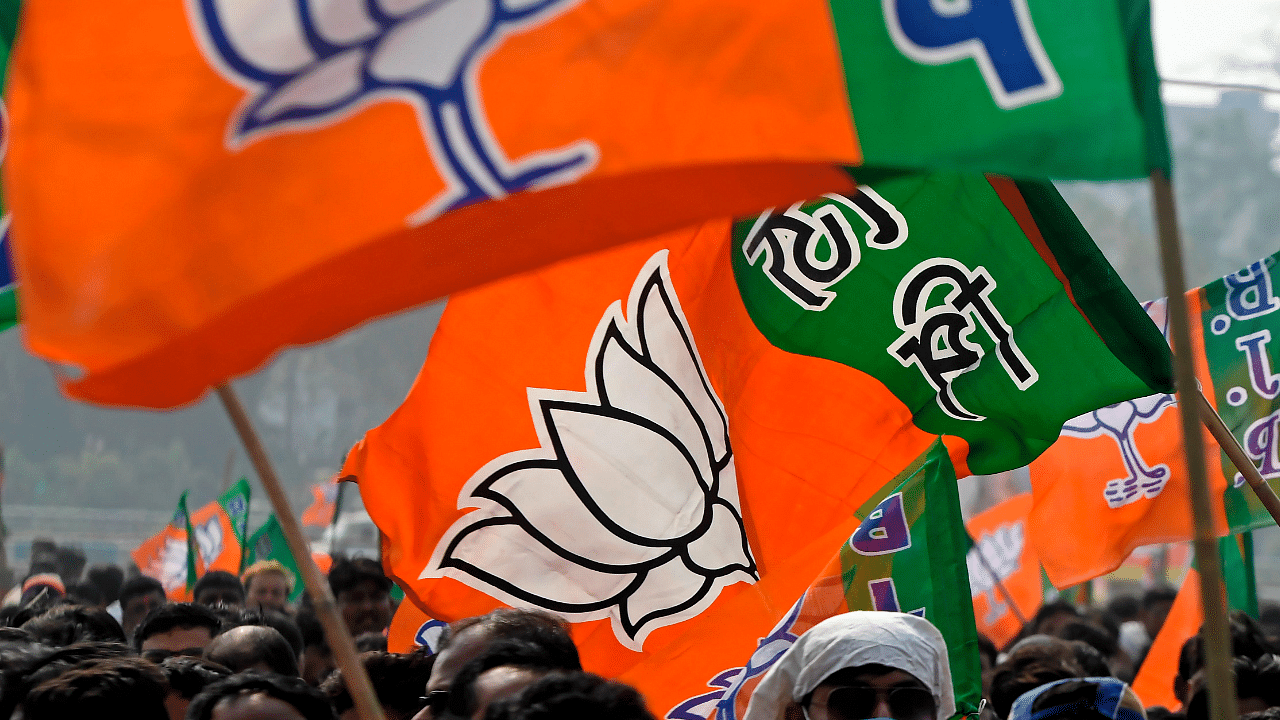 BJP flag. Credit: AFP Photo