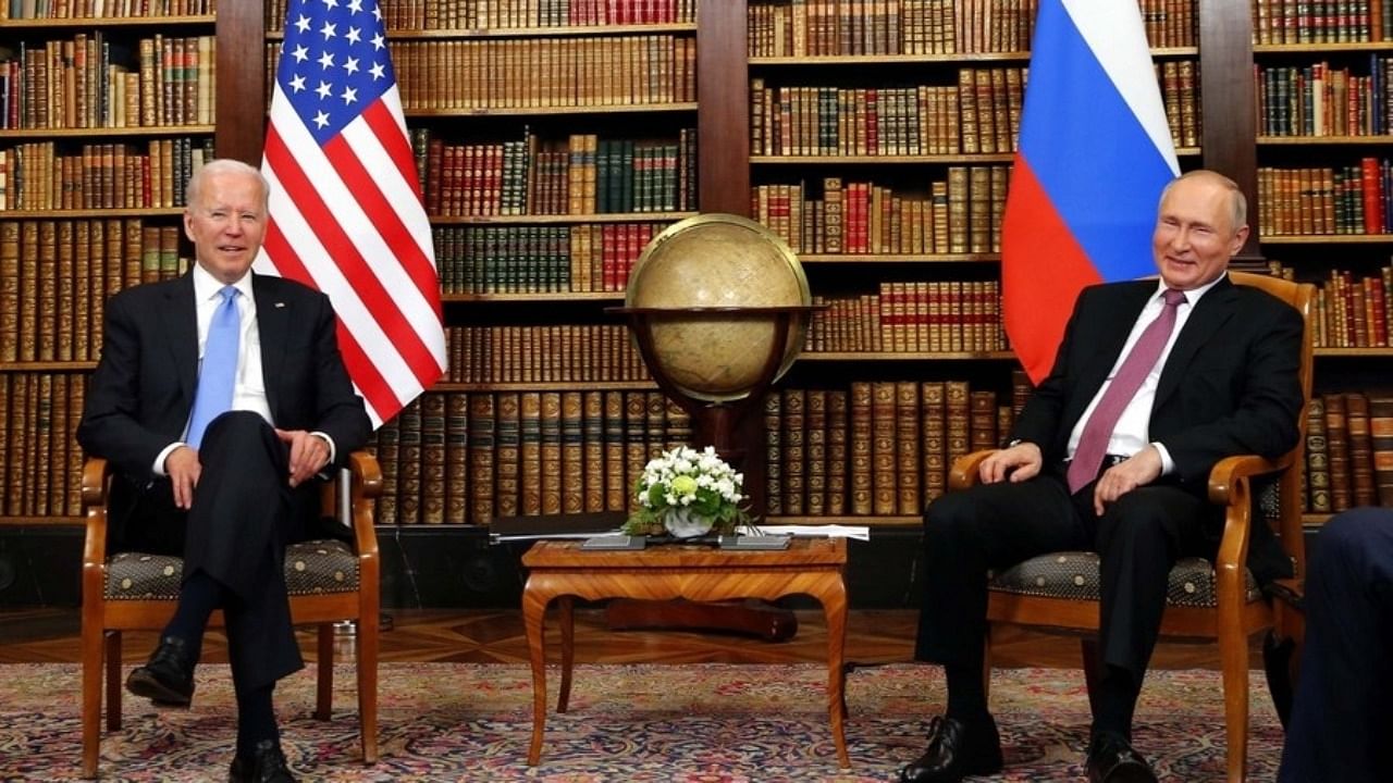 US resident Joe Biden (L) and Russian President Vladimir Putin (R). Credit: IANS Photo
