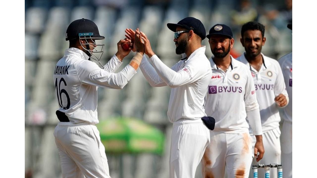 It took India just 43 minutes in the first session to wrap up the win after New Zealand had resumed on 140-5. Credit: Twitter/@BCCI