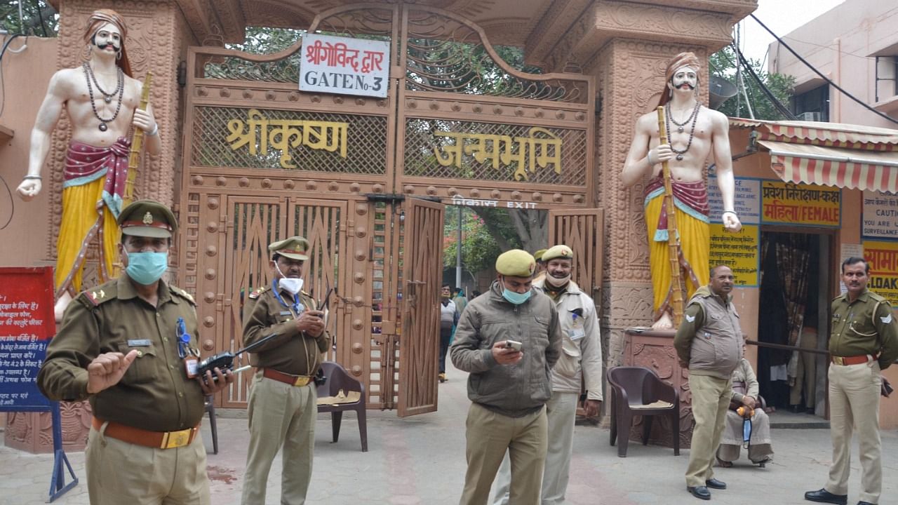 Security beefed up in Mathura on the anniversary of Babri Masjid demolition. Credit: PTI Photo