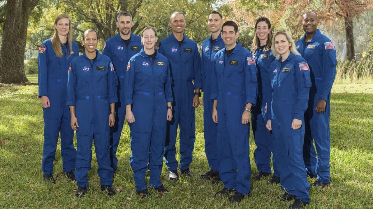 The NASA photo shows its 2021 astronaut candidate class, announced on Monday. Credit: AP Photo