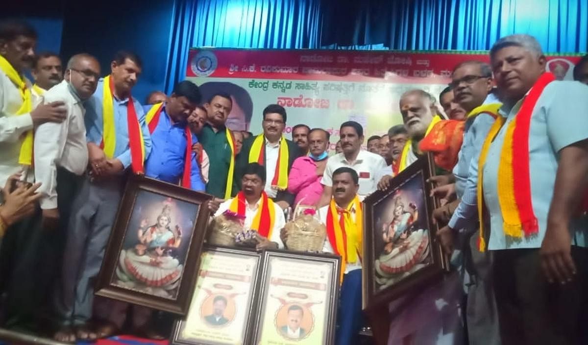 Kannada Shaitya Parishat President Mahesh Joshi favoured Mandya for the 87th Akhila Bharatha Kannada Sahitya Sammelana. Credit: DH Photo