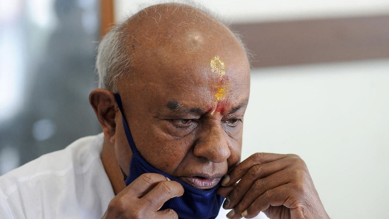 JD(S) national president H D Deve Gowda. Credit: DH File Photo
