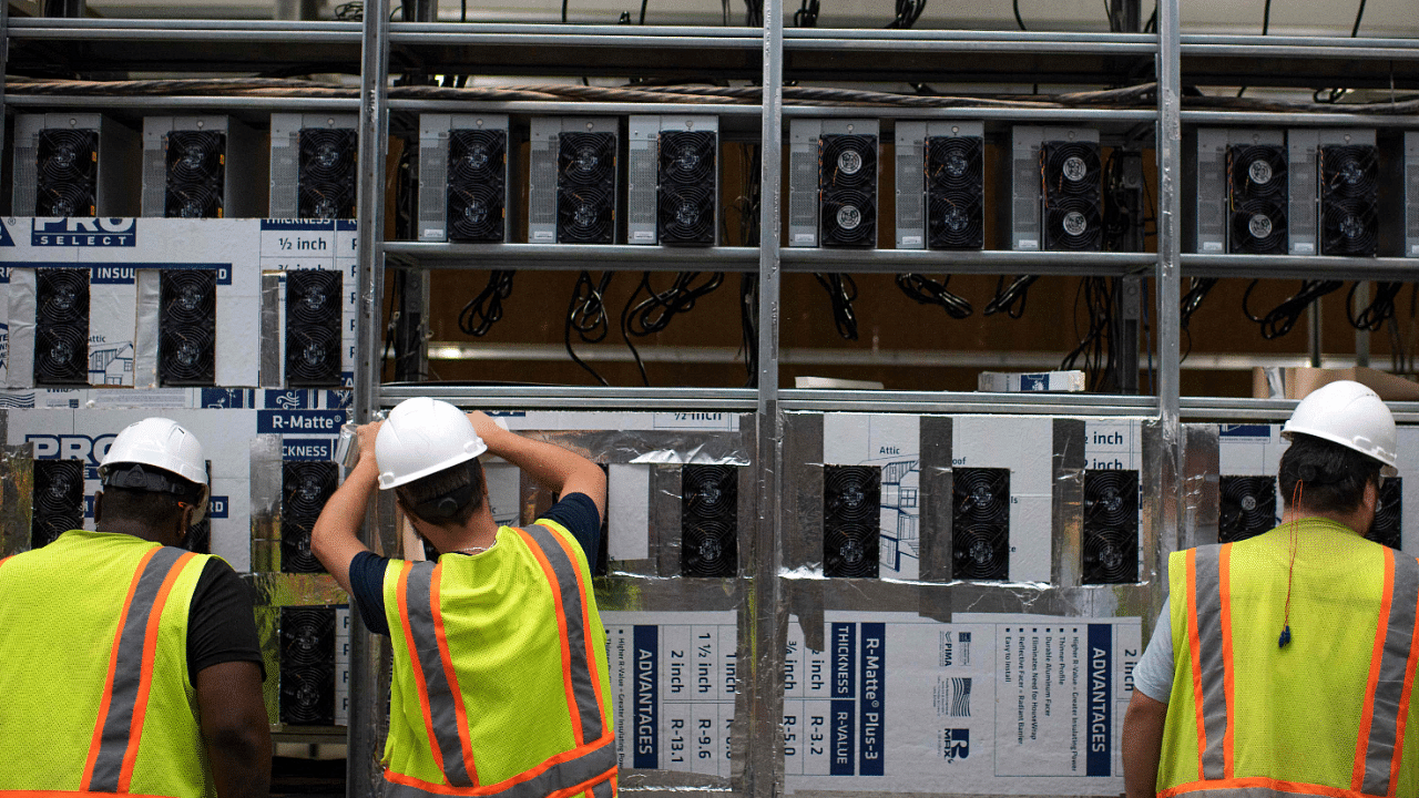  Bitcoin mining facility in Rockdale, Texas. Credit: AFP Photo