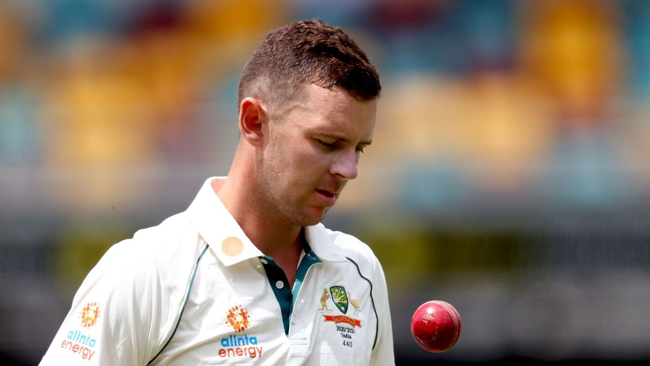 Australia pace bowler Josh Hazlewood. Credit: AFP Photo