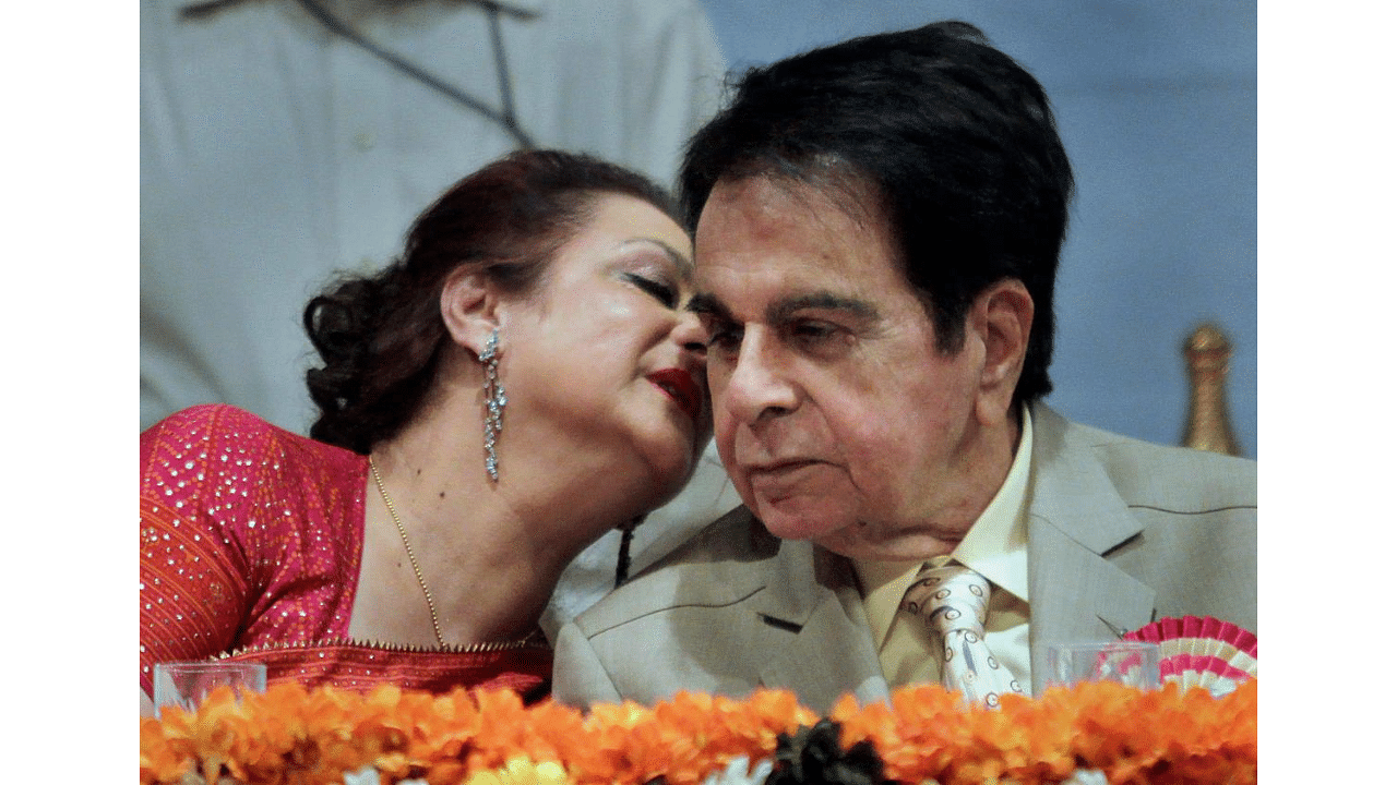 Dilip Kumar, Saira Banu in 2012. Credit: PTI Photo