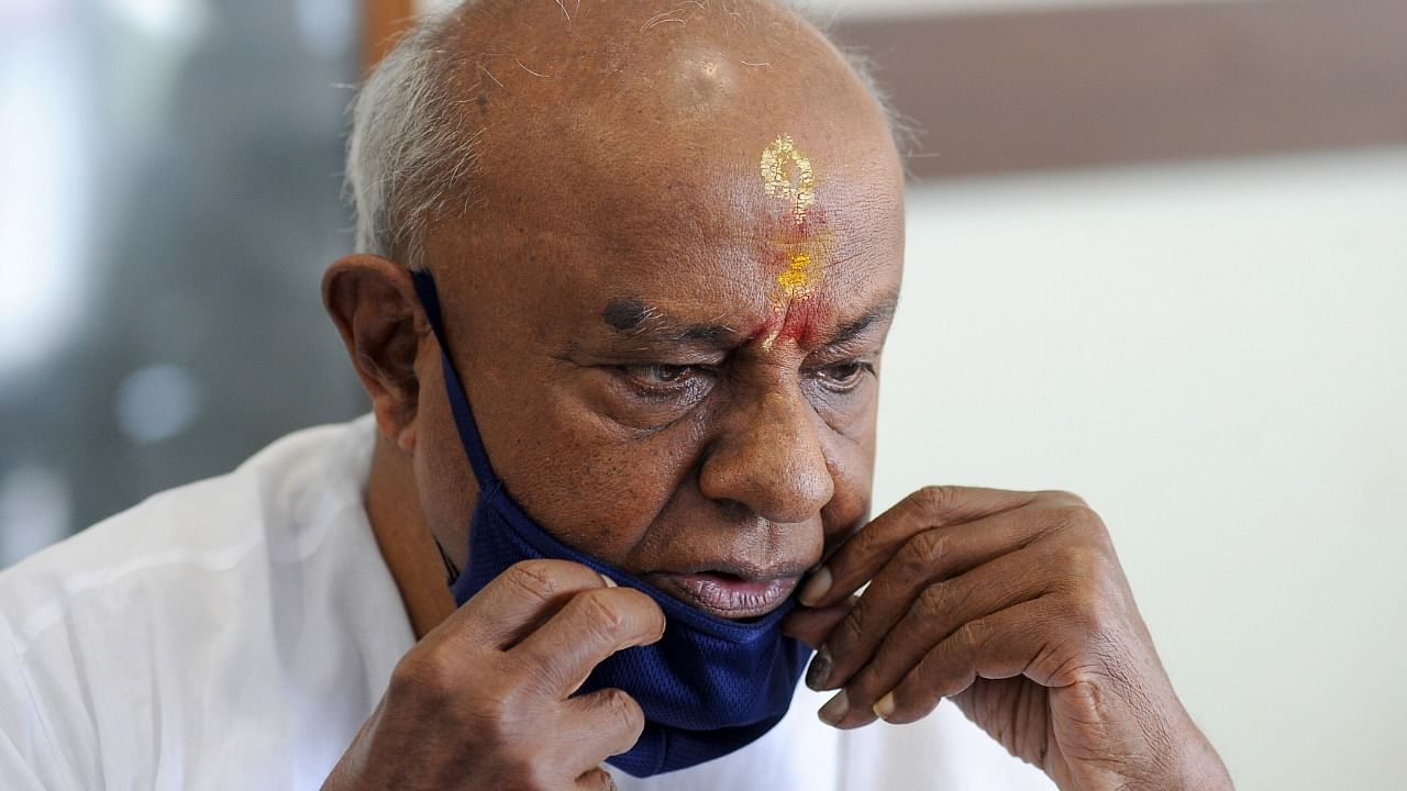 Former PM and JD(S) supremo H D Deve Gowda. Credit: DH File Photo