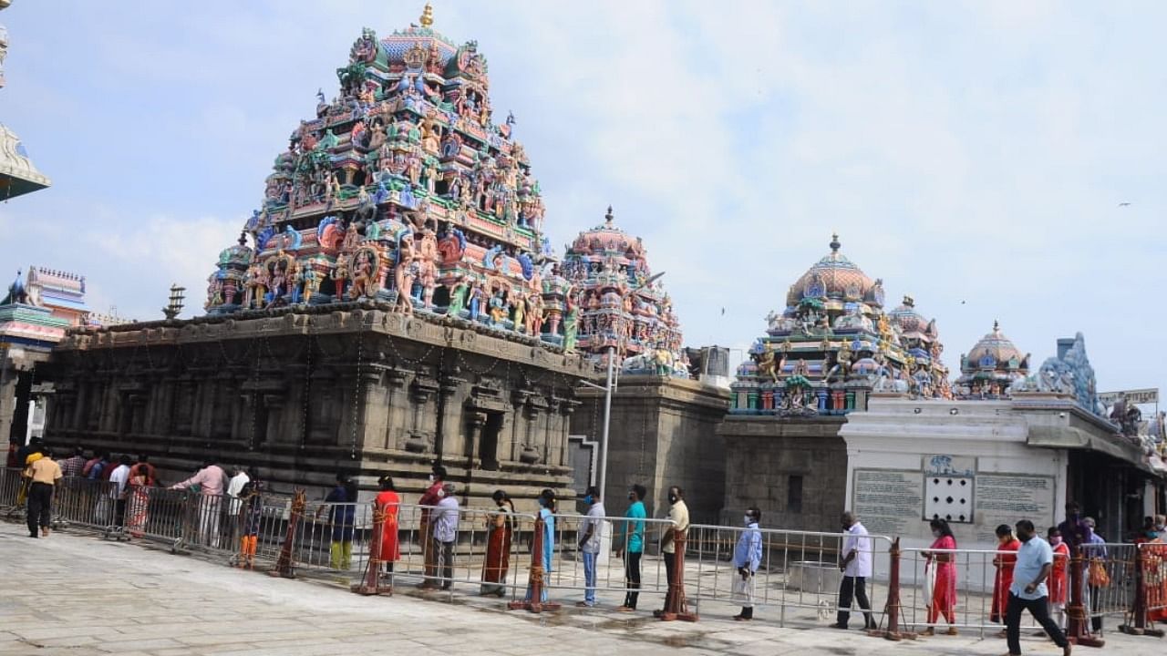 A view of the temple premises. Credit: DH File Photo