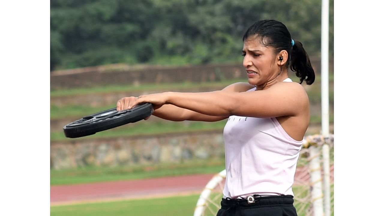 Indian wrestler Nisha Dahiya. Credit: DH Photo/B H Shivakumar