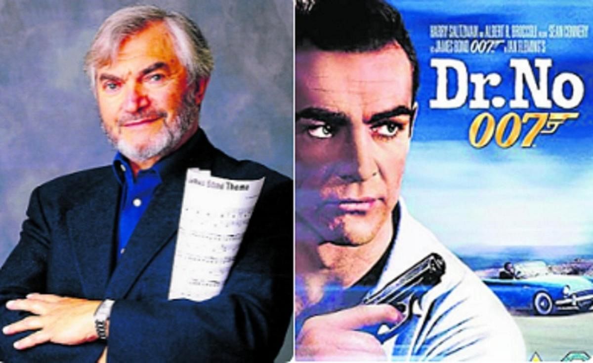 English composer Monty Norman, made the tune. (Right) Dr No, the first film in the James Bond series.