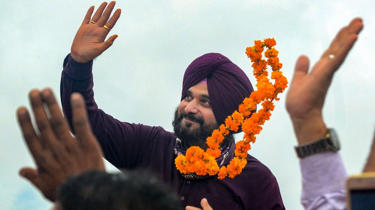 Sidhu became the state Congress chief amid a power tussle with Amarinder Singh, who quit the party. Credit: PTI Photo