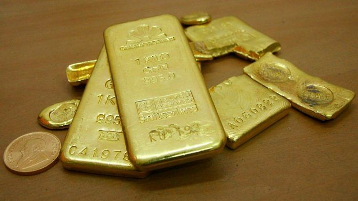 Spot gold was up 0.2 per cent at $1,800.42 per ounce by 0113 GMT. Credit: Reuters File Photo