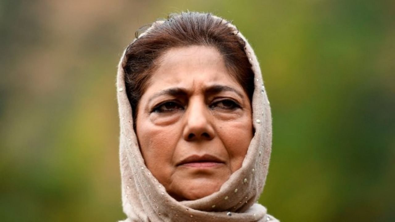 PDP chief Mehbooba Mufti. Credit: AFP File Photo