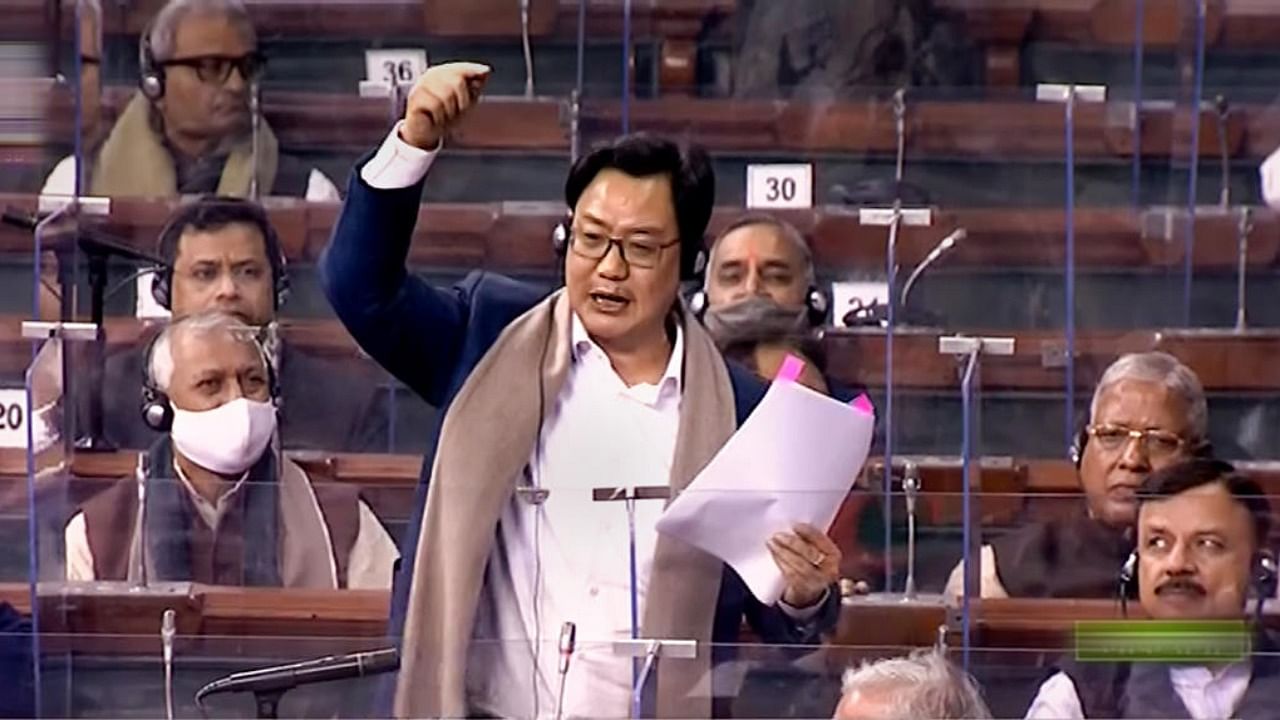 Law Minister Kiren Rijiju. Credit: PTI photo