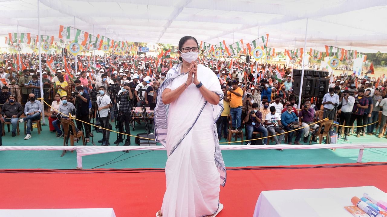 TMC chief Mamata Banerjee recently visited Goa and inducted several members ahead of the state polls next year. Credit: PTI Photo
