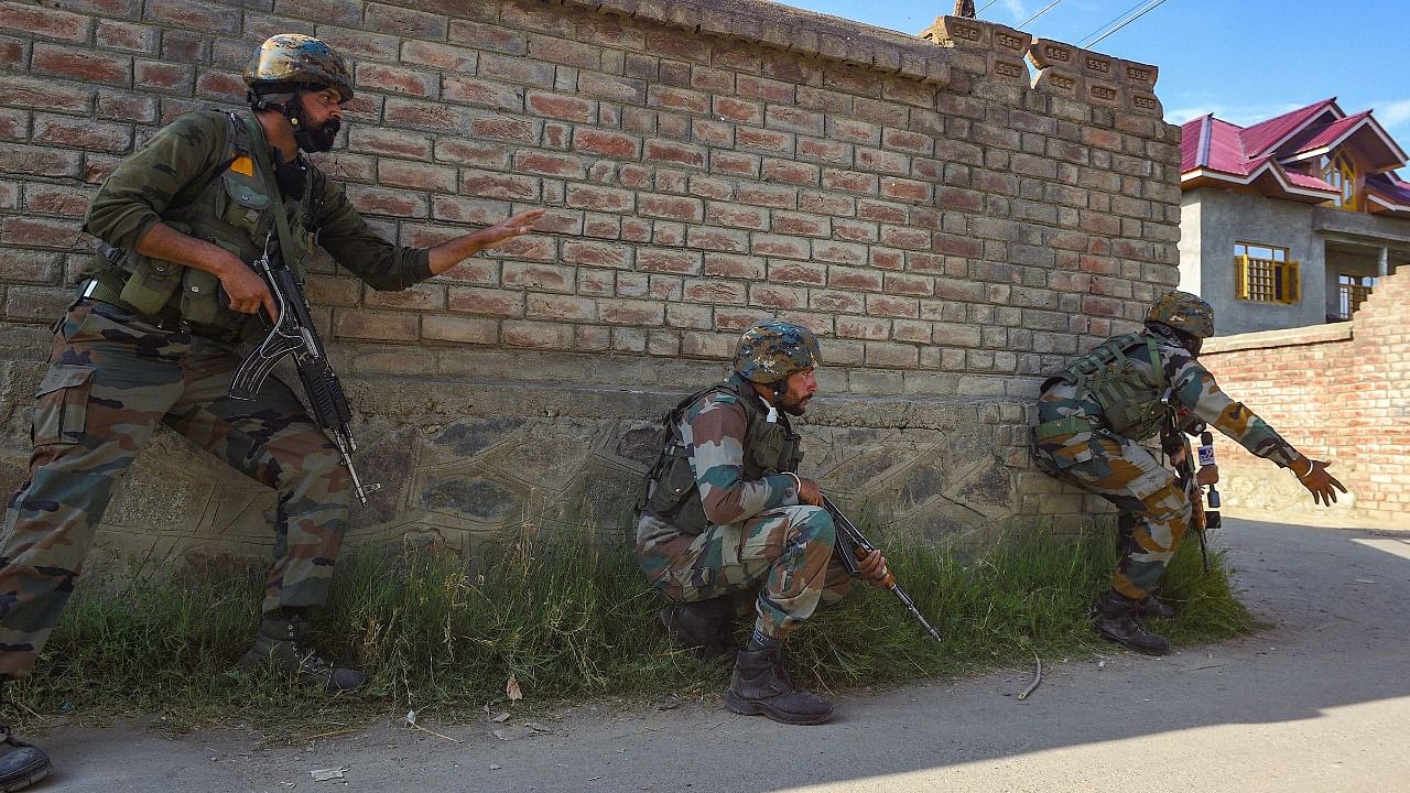 An anti-militancy operation in Jammu and Kashmir. Credit: PTI Photo