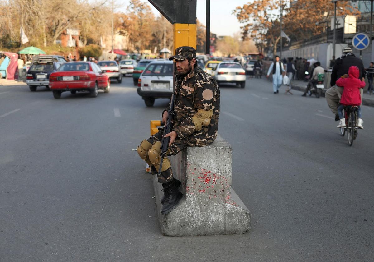 A Taliban fighter guards a street in Kabul. Credit: Reuters file photo