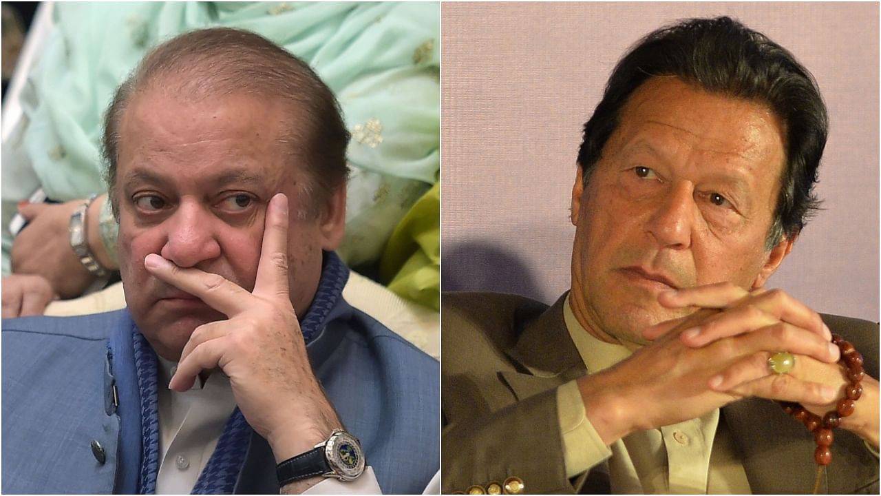Nawaz Sharif and Imran Khan. Credit: AFP Photos