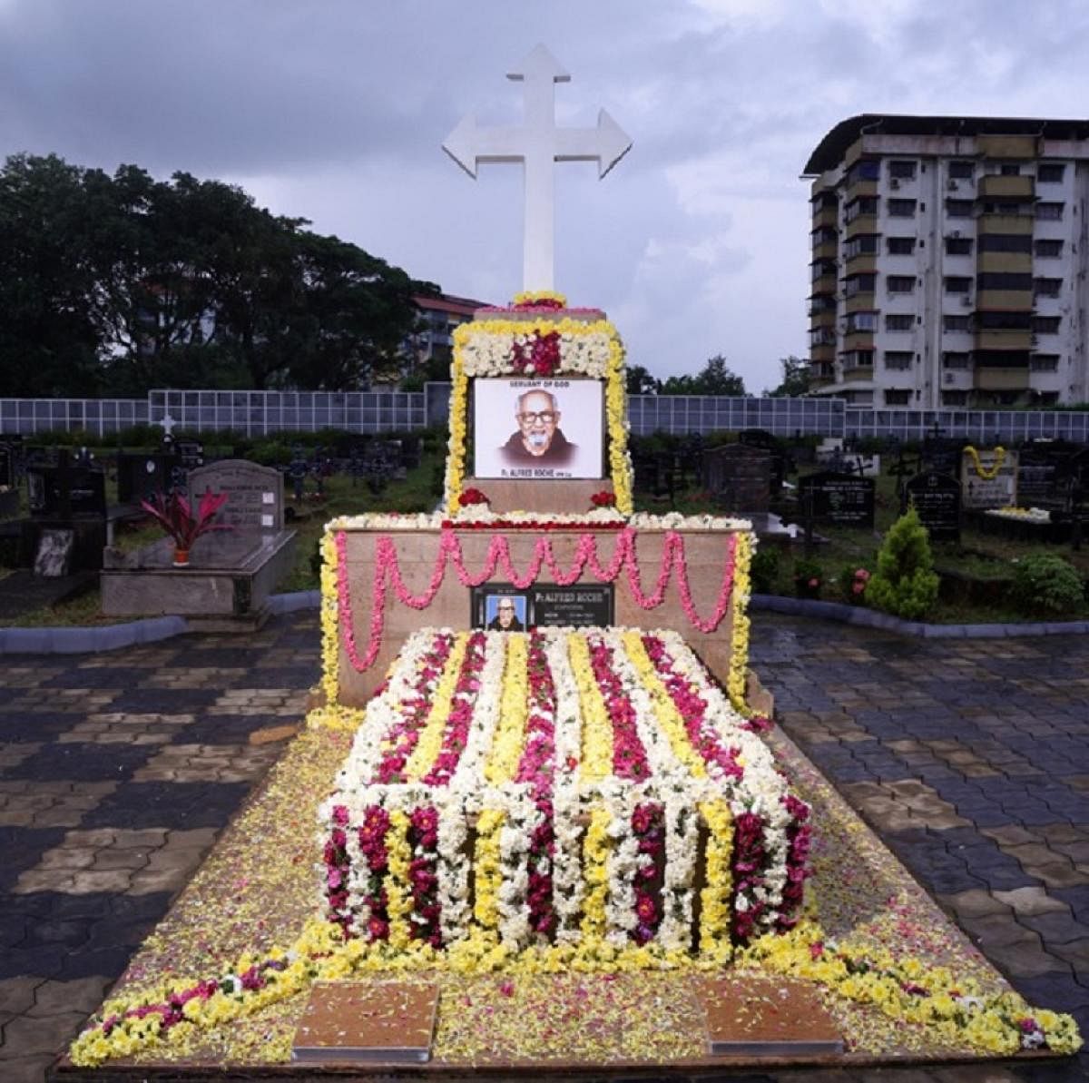 The cemetery of Rev Fr Alfred Roche in Brahmavar.