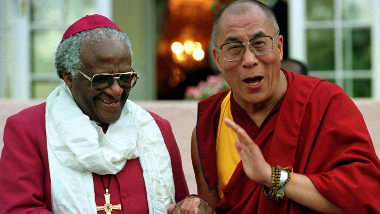 File Photo Archbishop Desmond Tutu and Dalai Lama. Credit: Reuters Photo 