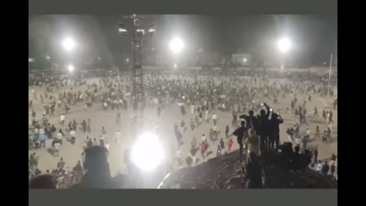 Screenshot of the video of the match shared by the MLA. Credit: Facebook/SaurabhPatel.Dalal