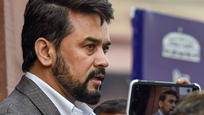 Union Minister for Information & Broadcasting Anurag Singh Thakur. Credit: PTI Photo