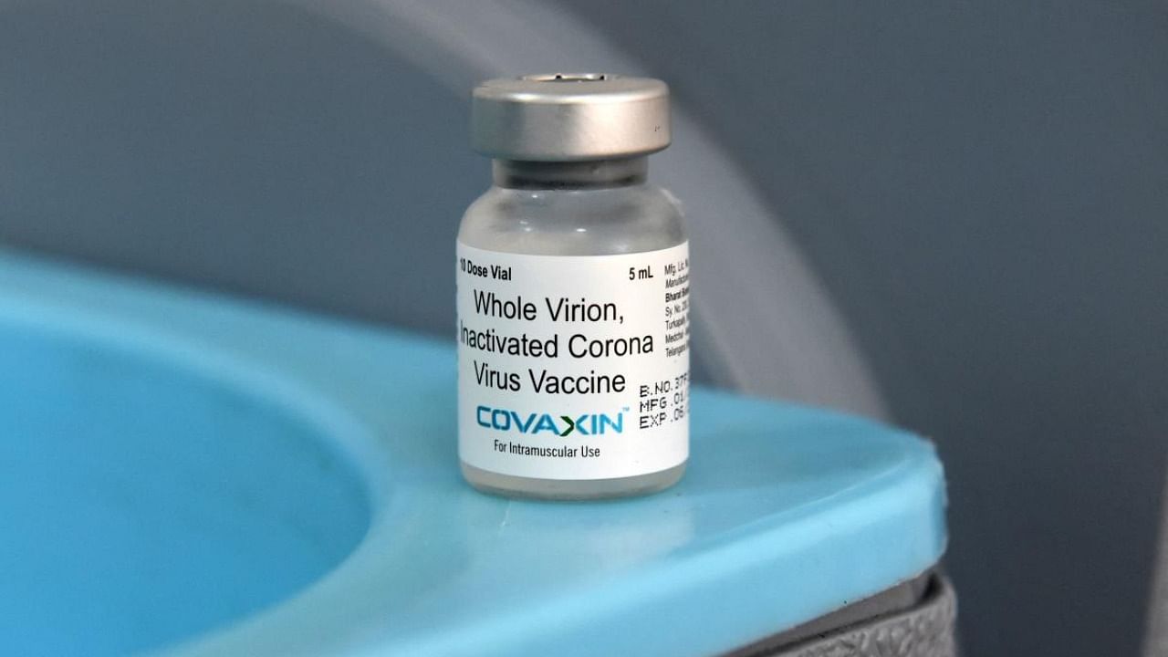 A vial of Covaxin. Credit: AFP Photo