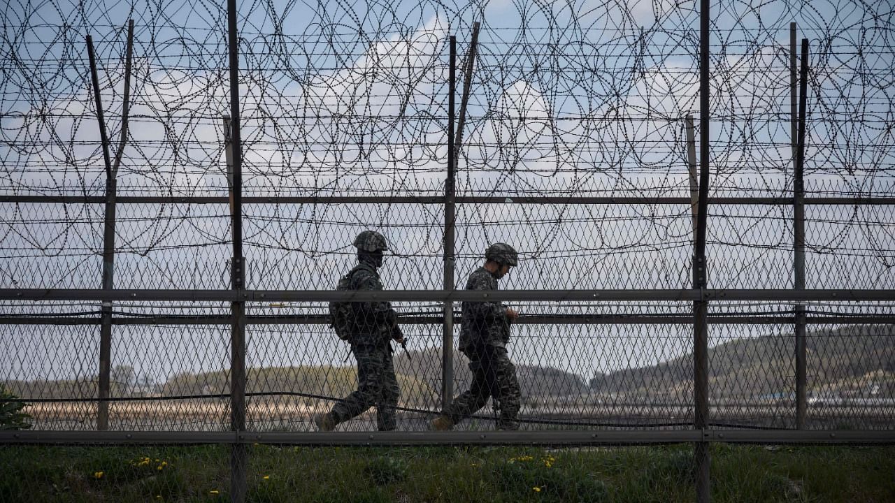 A view of the demilitarised zone between North and South Korea. Credit: AFP File Photo