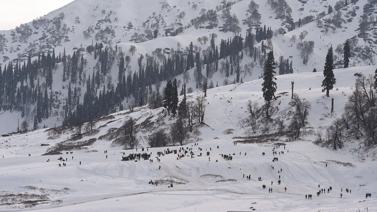 Gulmarg, the famous skiing resort in north Kashmir, recorded a low of minus 6.2 degrees Celsius. Credit: PTI File Photo
