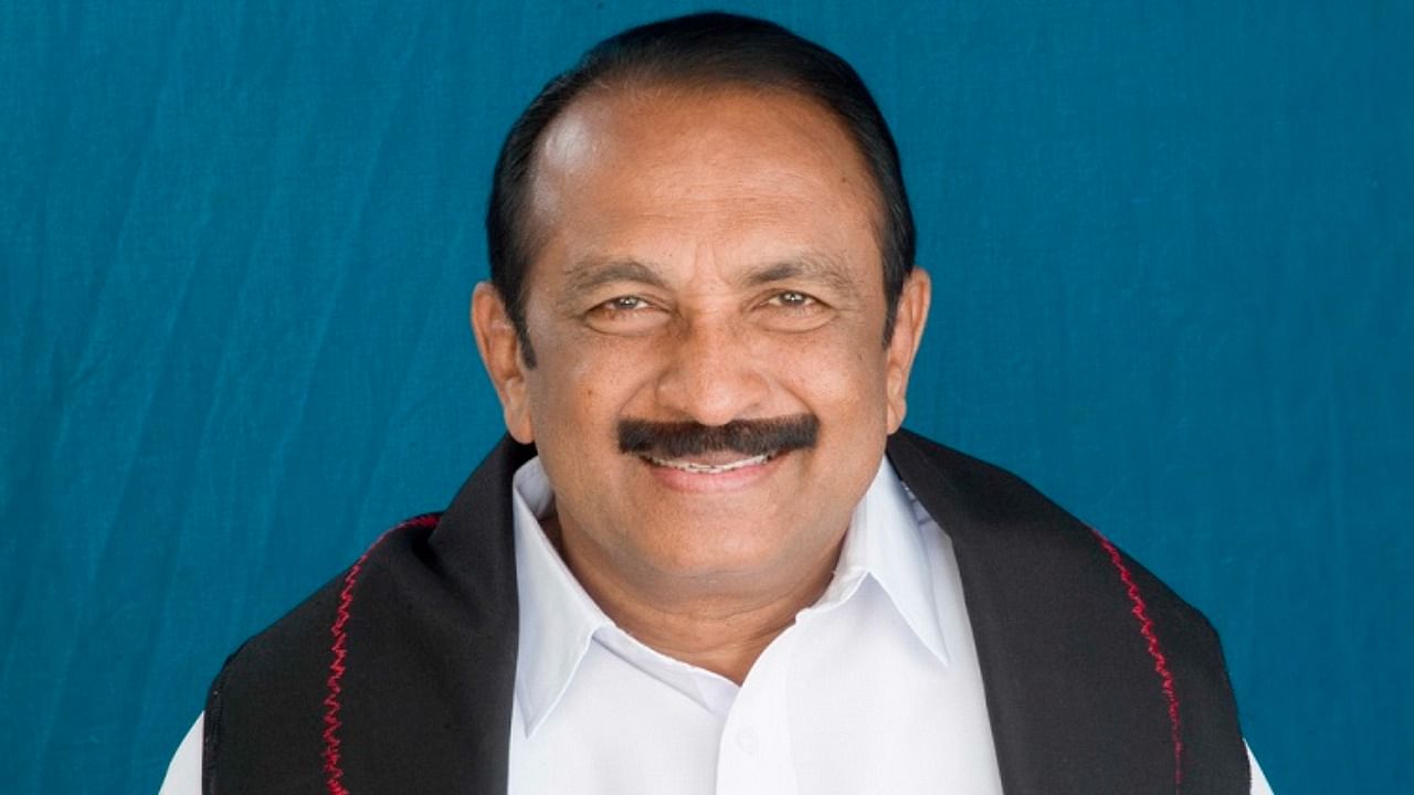 MDMK MP Vaiko. Credit: DH File Photo