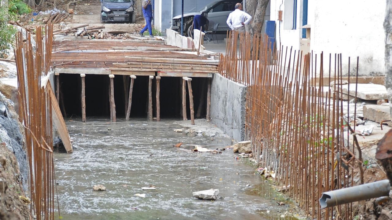 The Palike’s stormwater drains’ remodelling project will require Rs 4,670 crore, says Bommai. Credit: DH File Photo/Pushkar V