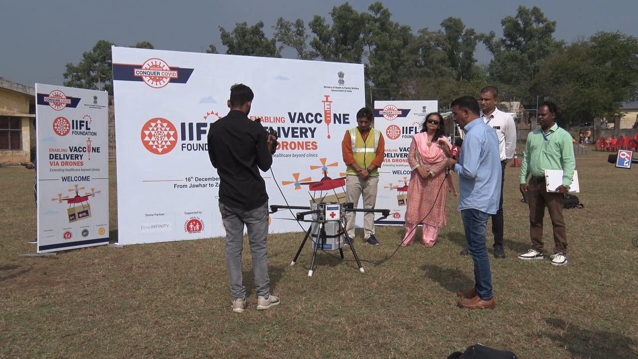 The drone for IIFL Foundation was developed by BlueInfinity foundation, a startup based in Mumbai. Credit: Special arrangement
