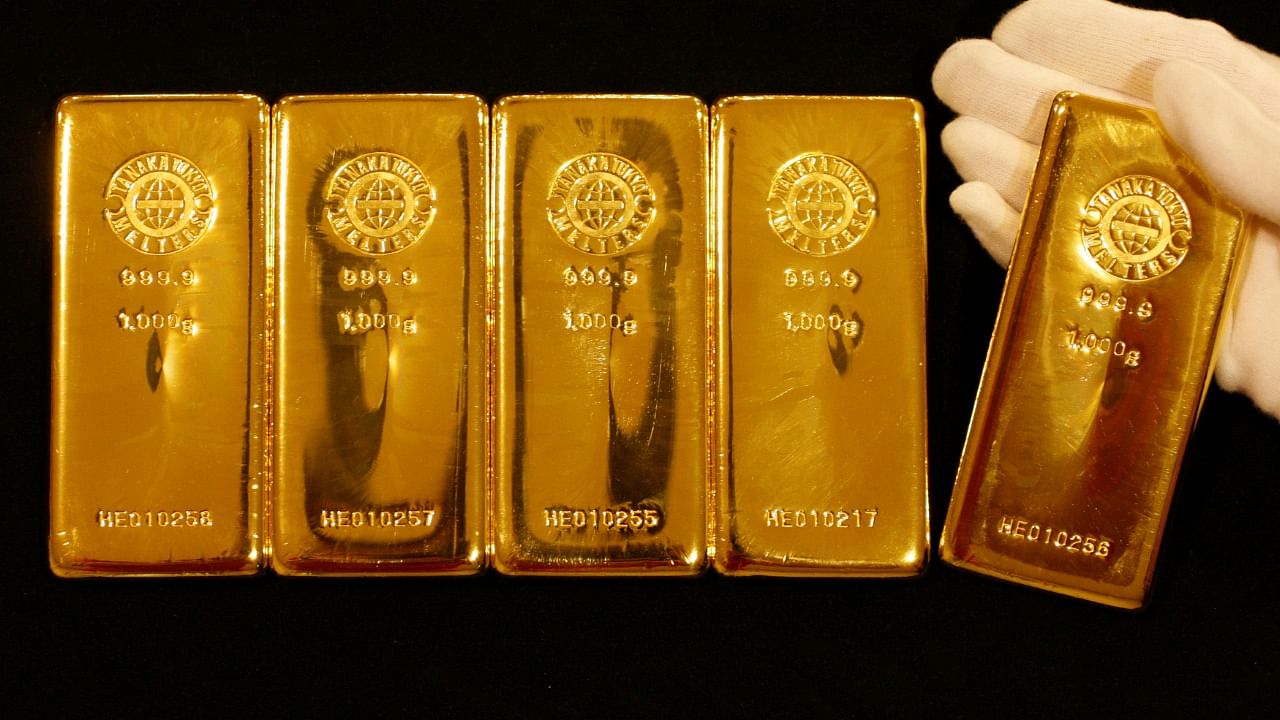US gold futures fell 0.8 per cent to $1,810.00. Credit: Reuters Photo
