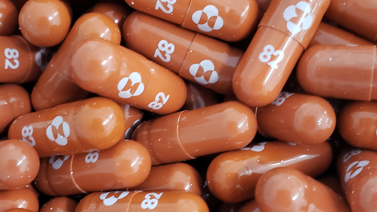 A handout photo of an experimental Covid-19 treatment pill, called molnupiravir. Credit: Reuters Photo