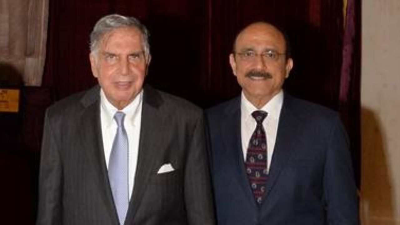 The writer with Ratan Tata. Credit: Special Arrangement