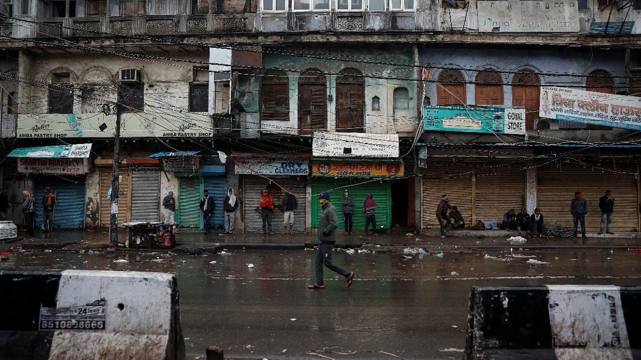 A weekend curfew in progress in the national capital. Credit: Reuters Photo